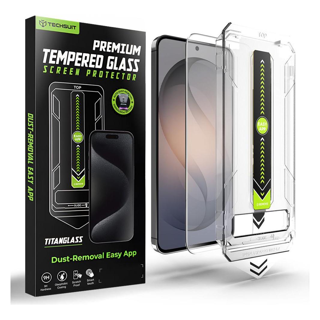 Techsuit - (Fingerprint Unlock Compatible) TitanGlass CrystalHD - Samsung Galaxy S26 - Clear (Samsung Galaxy S26) (64420602)