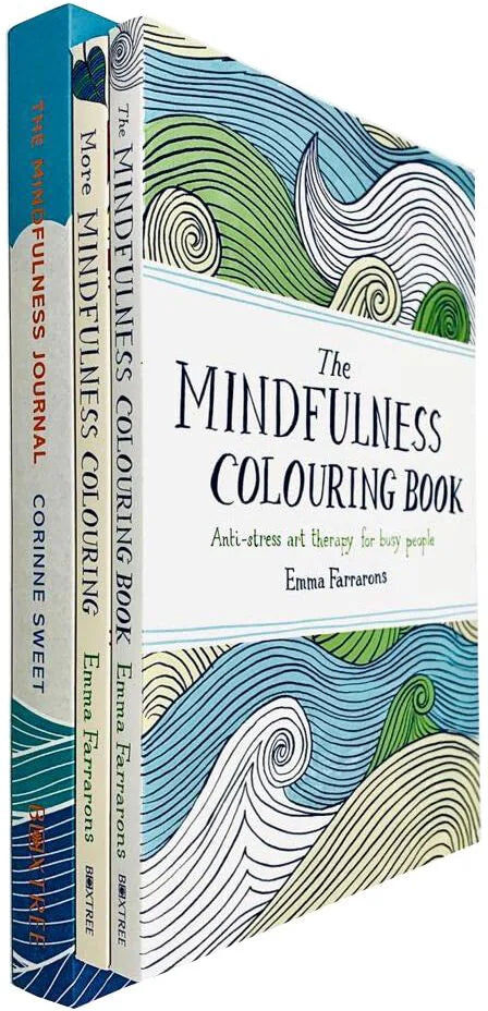 Boxtree (Pan Macmillan) Mindfulness Colouring & Journal 3 Books Collection Set - Emma Farrarons & Corinne Sweet - Paperback - Adult Stress Relief Gift Set