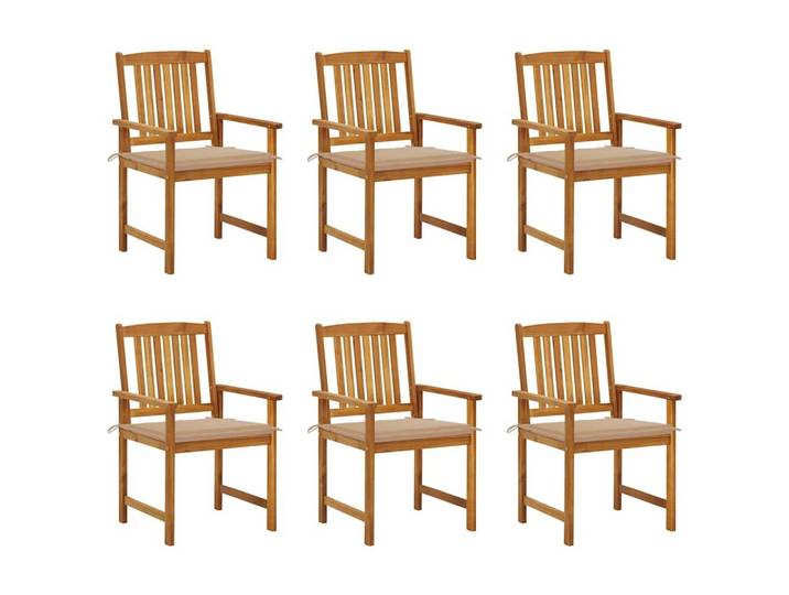 furnicato Gartenstuhl Gartenstuhl-Set Echtholz mit Ölfinish 61x57x92 cm Beige, Witterungsbeständige Sitzgruppe mit bequemen Kissen für die Terrasse