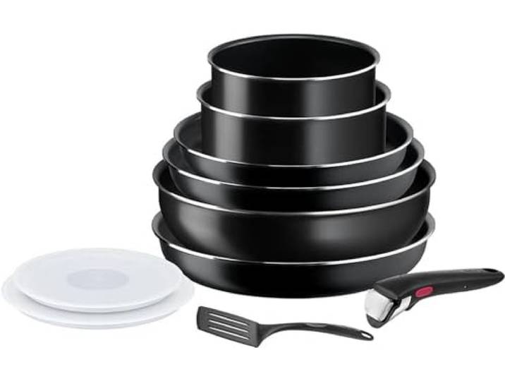 Tefal Ingenio Easy On Kochgeschirr, 10-teilig, Antihaftbeschichtung, Kochstart, Diffusionsbasis, gesundes und sicheres Kochen, L1599802, 22/24/26 cm