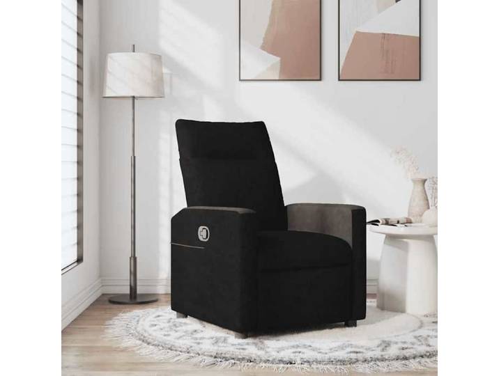 Fauteuil inclinable Noir Tissu fauteuil fauteuil inclinable TV poussette fauteuil inclinable pour personnes 4104827