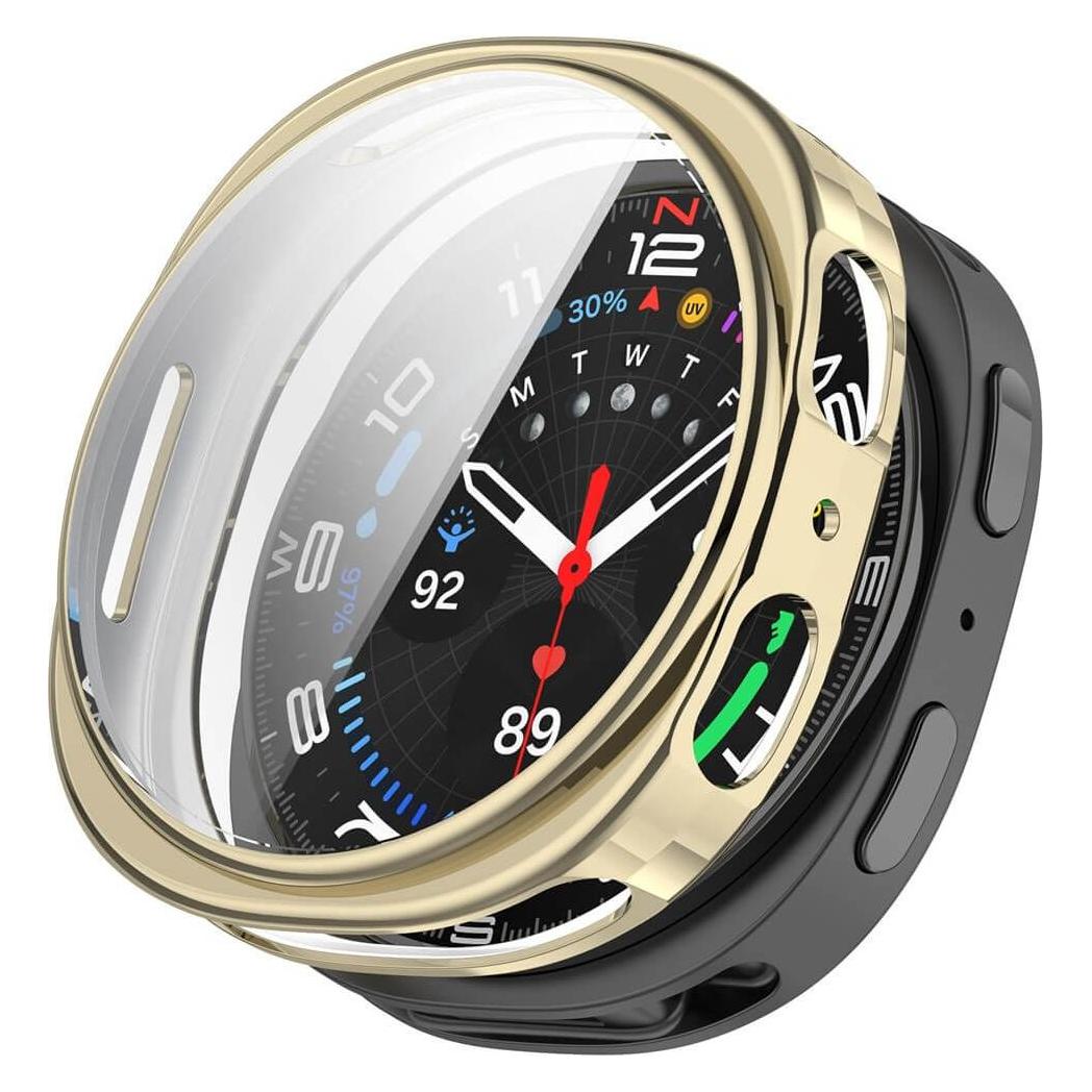 Cover-Discount Samsung Galaxy Watch 8 - Gummi Schutz Case Metall-Look (69310419)