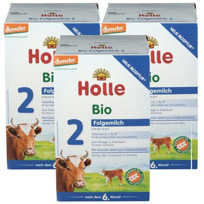 3x Holle Bio 2 Folgemilch ab dem 7. Monat 3x600 g Pulver