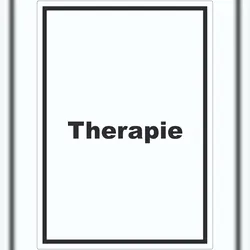 HB-Druck Therapie Aufkleber mit Text Raum Behandlung hochkant A8 (52x74mm)