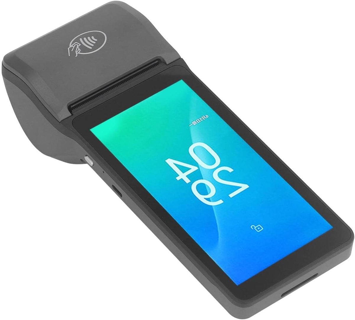 Mobiele POS Terminal met 5,5 Inch Touchscreen, WiFi, 4G en NFC, inclusief Thermische Bonprinter, Zwart