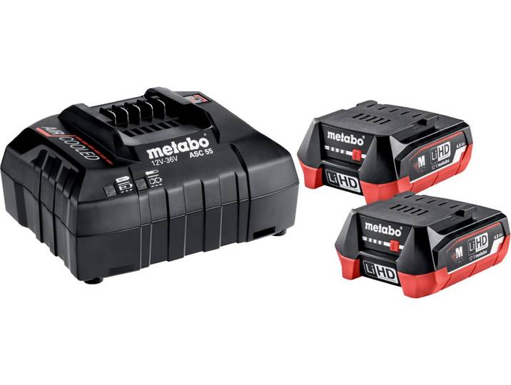 Pack Energie 12V 2x4\,Ah LiHD + chargeur ASC 55 - METABO - 685301000
