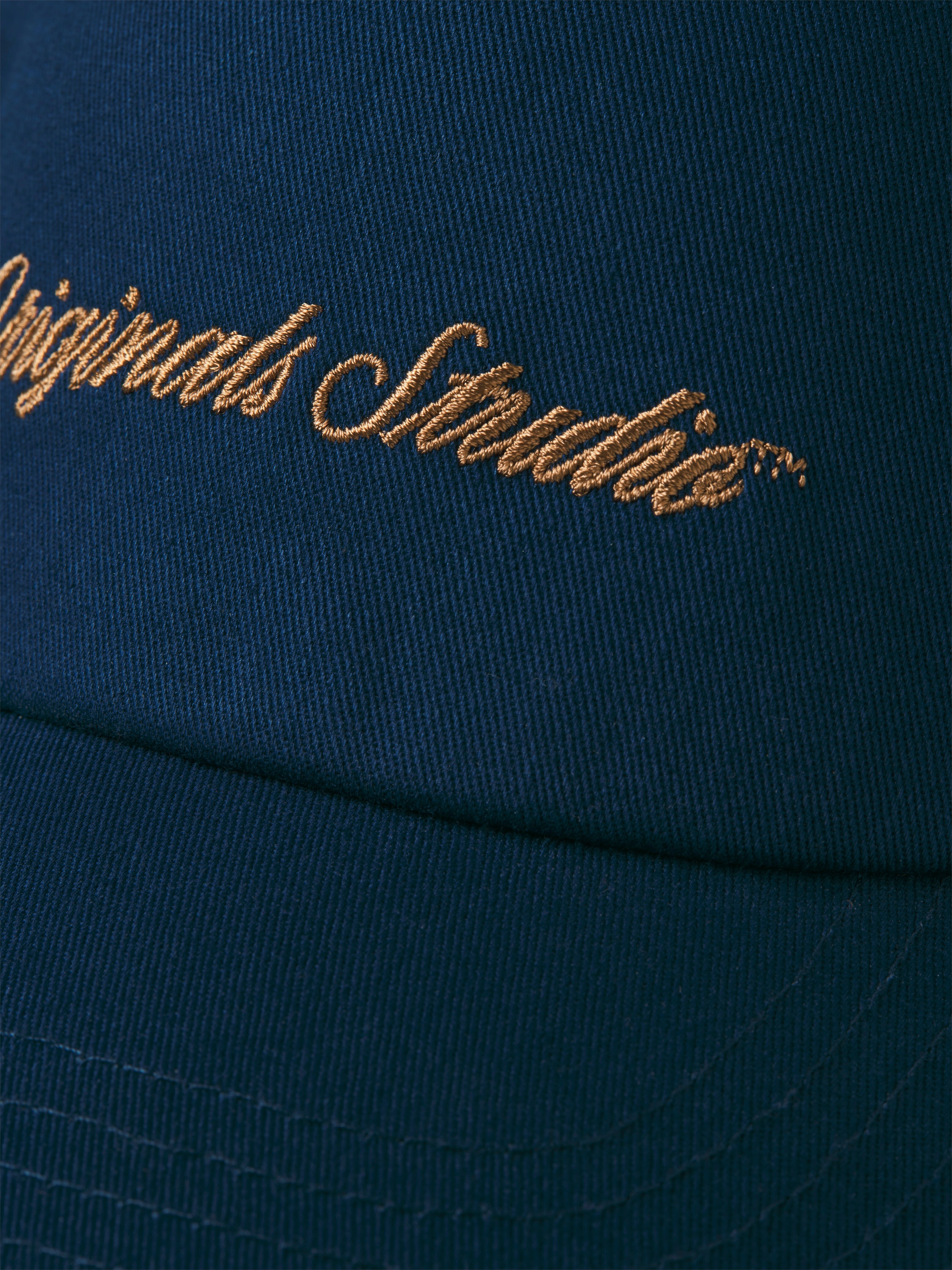 Baseball Cap JACK & JONES "JACFRAME NORREBRO CAP NOOS", Herren, blau (ocean cavern), Web, Baumwolle, unifarben, Caps Baseball Cap
