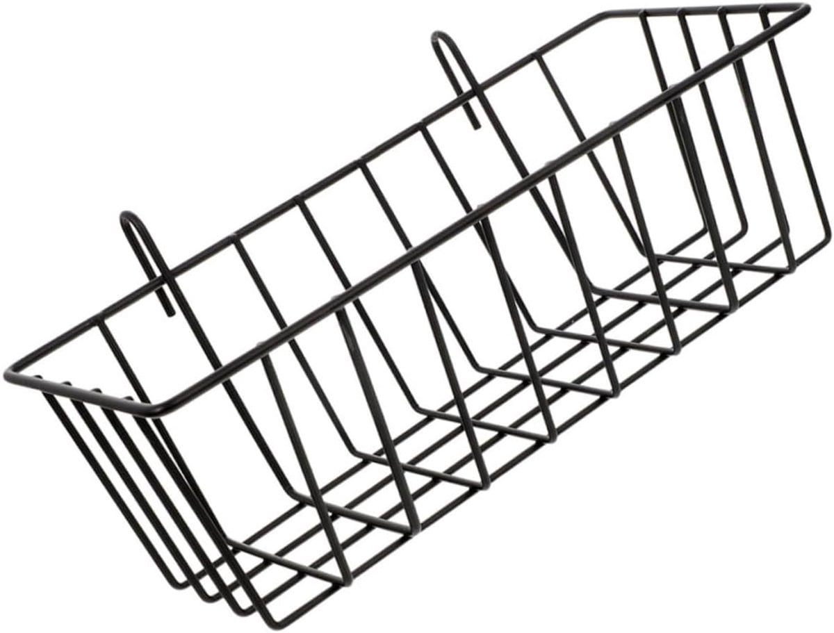 Zwarte metalen hangmand voor badkamer en keuken, ruimtebesparende wandorganisator
