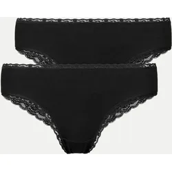 Brazilian Slip Lace Schwarz L