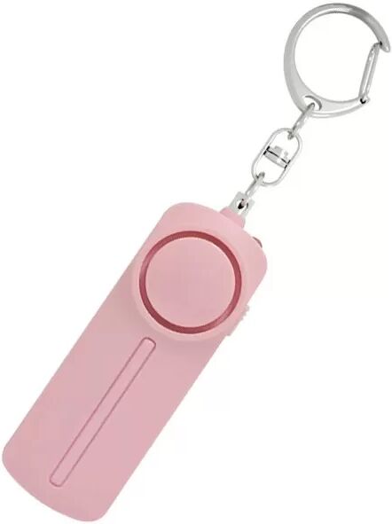 INF Alarme de sécurité personnelle 130dB avec lumière LED - Activation par anneau, alimentée par piles Rose