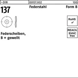 Federscheibe DIN 137 B 18 Federstahl 100 Stück
