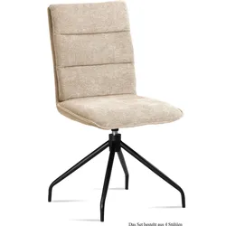 ESSZIMMERSTUHL drehbar (4er-Set) Donata 47x92x60 Schwarz/Natur