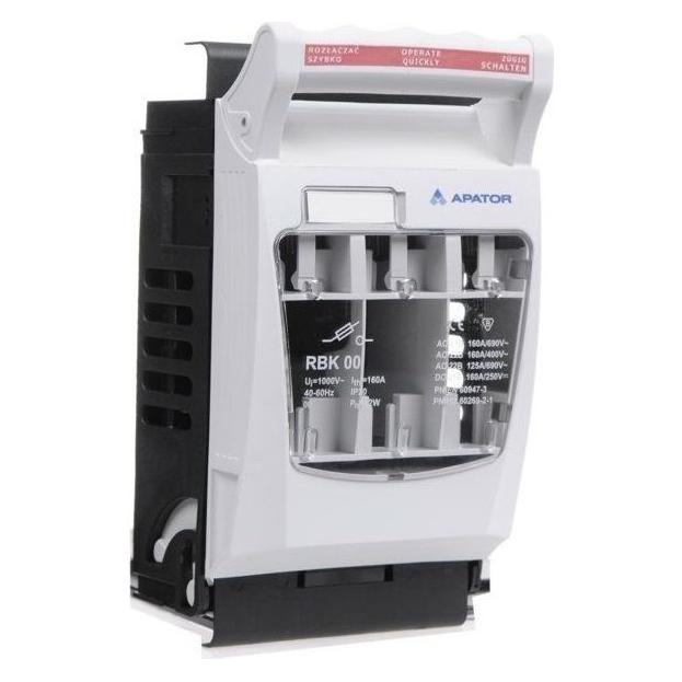 Apator Rozłącznik izolacyjny bezpiecznikowy 160A RBK 00 /zaciski mostkowe 4-50mm2 (63-823333-111) (63-823333-111)