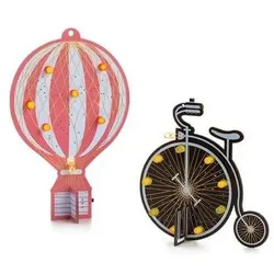 Whadda Lern-Bausätze zum Löten - Heissluftballon und Fahrrad im Retro-Design, Lötgerät Zubehör, Mehrfarbig