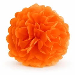 Creativery 1 Pompon 25cm Seidenpapier Pompoms Papierblumen Hängedeko Partydeko Kugeln Orange