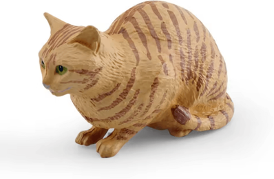 Inspire Curations Cute Lying Orange Cat Figurine Realistic Resin Cat Desk Decor Mini Pet Ornament 5