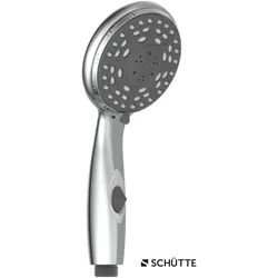 Schütte Handbrause AQUA2SAVE, Duschkopf mit 4 Strahlarten, Duschbrause Chrom/Weiß