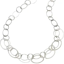 Celesta Silber Halskette Silber 925 rhodiniert aus Ringen 45cm lang