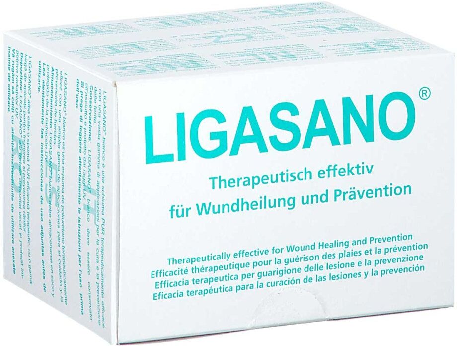 Ligasano Weiß Verband 1x5x5 Cm Steril