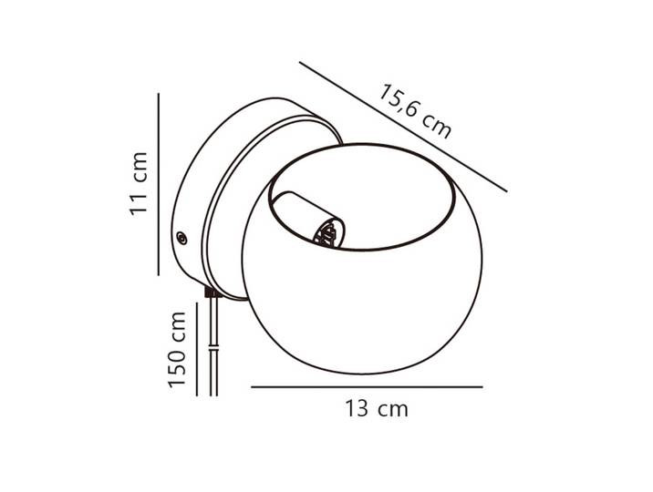 Nordlux Wandlampe Belir, braun / rost, für Wohn- / Esszimmer, Metall, Wandleuchte, Wandlampe Innen