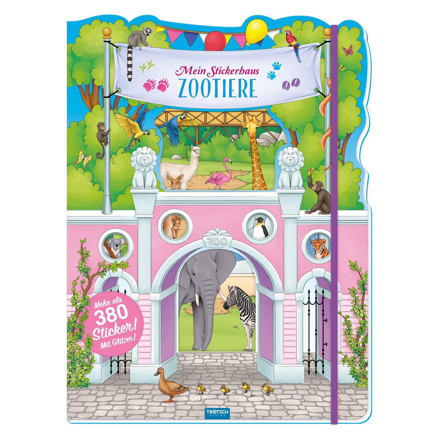 Trötsch Stickerhaus Zootiere 24 Seiten + 6 Sticker Seiten (350 Sticker) (52617N)