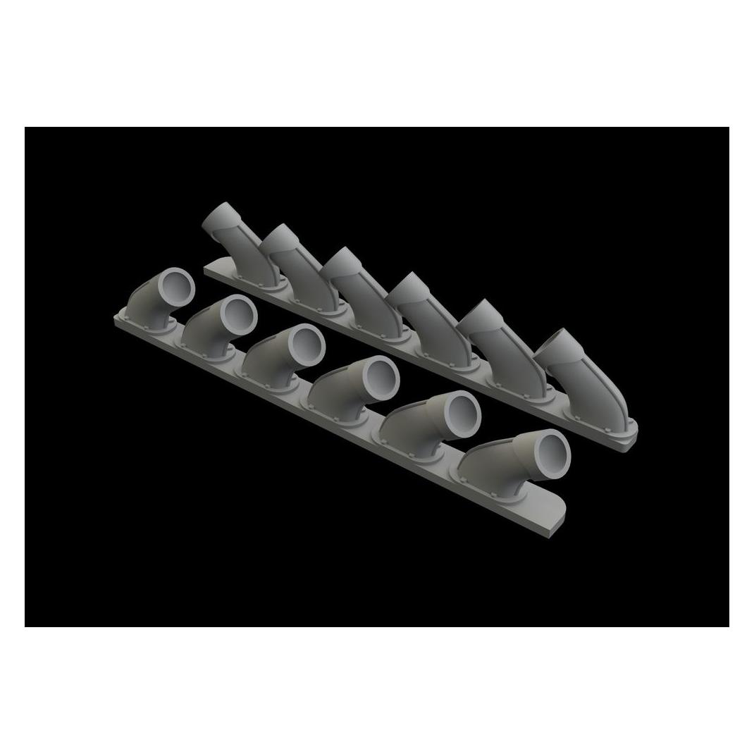 Eduard Spitfire Mk.XIV exhaust stacks f.Airfix (648470)