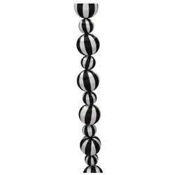 Chinois Kugelgirlande 180cm Streifen schwarz/weiß