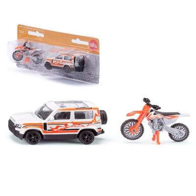 Siku 1114 - Land Rover Defender mit KTM Motorrad, 197x78x37mm