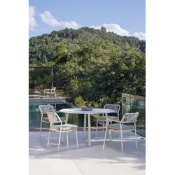 Verdea Rope schicker Outdoorstuhl mit Armlehne Corten / Taupe