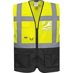 Warnweste Executive "WARSCHAU" Kl. 1 - XL - gelb/schwarz