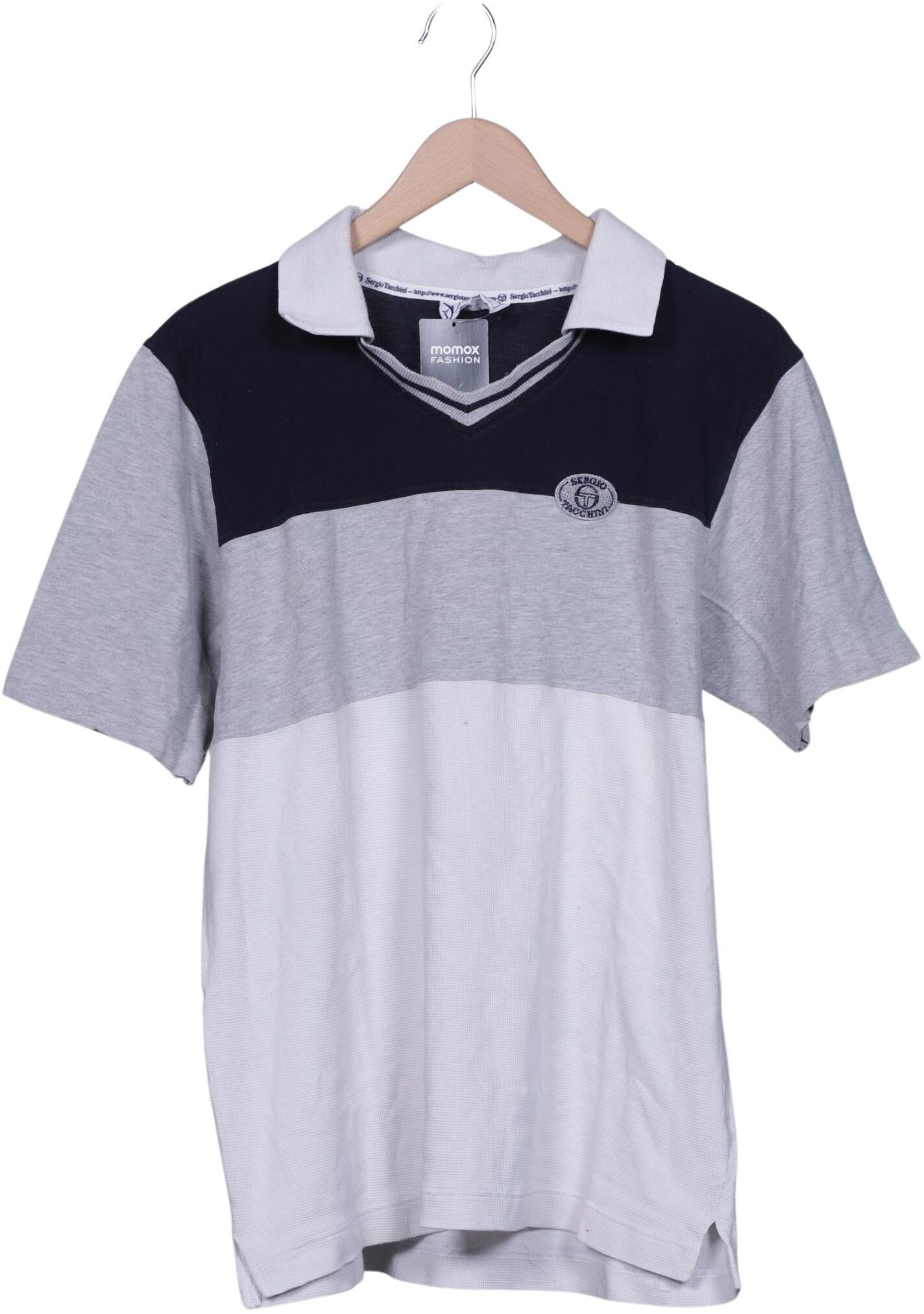 Sergio Tacchini Herren Poloshirt, Mehrfarbig, Gr. EU 52, Baumwolle - Second Hand