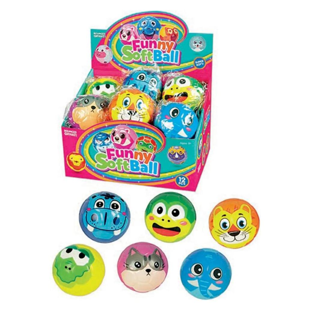 Rs Toys Pallina Pu 10 cm Cartoon Display 12 Pz (69868891)