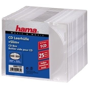Hama CD Slim Box, 25 pcs./pack 00051165