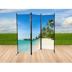 Paravent mit Fotodruck Südsee, Sichtschutz, Raumteiler