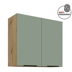 Küchen Hängeschrank 80 Küche ARIA Aquamarin matt Küchenzeile Anti Fingerprint
