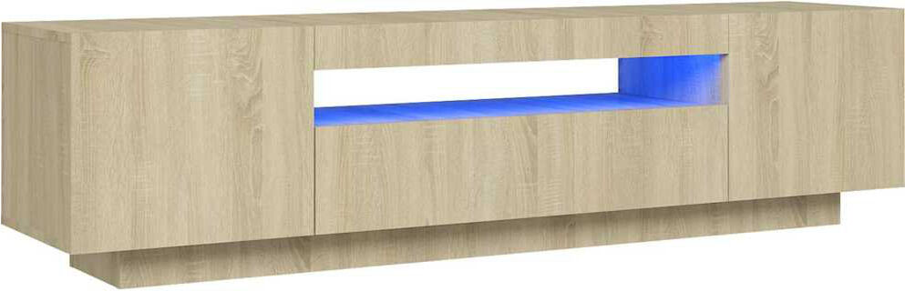 Metro Laborde TV Cabinet with LED Lights Sonoma Oak 70"