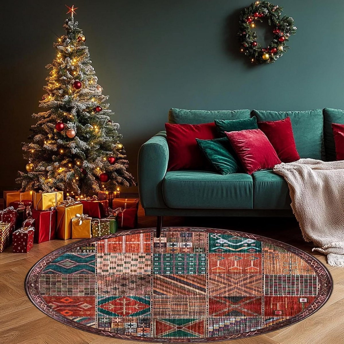 Rond Vloerkleed Vintage Patchwork Multicoloured - Diameter: 160 cm