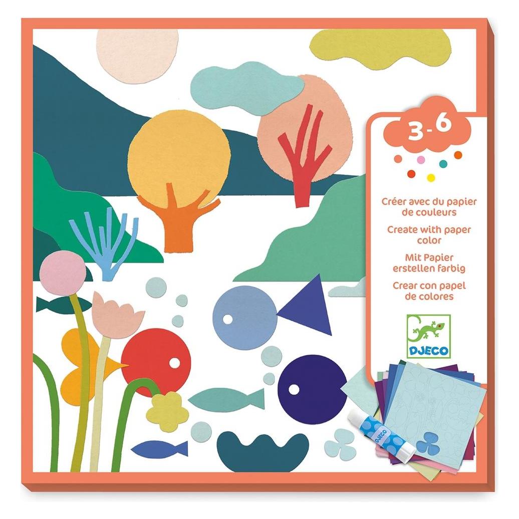 Djeco Basteln mit farbigem Papier (DJ09019)