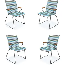 HOUE CLICK STUHL – 4er Set Hochlehner Gartenstuhl