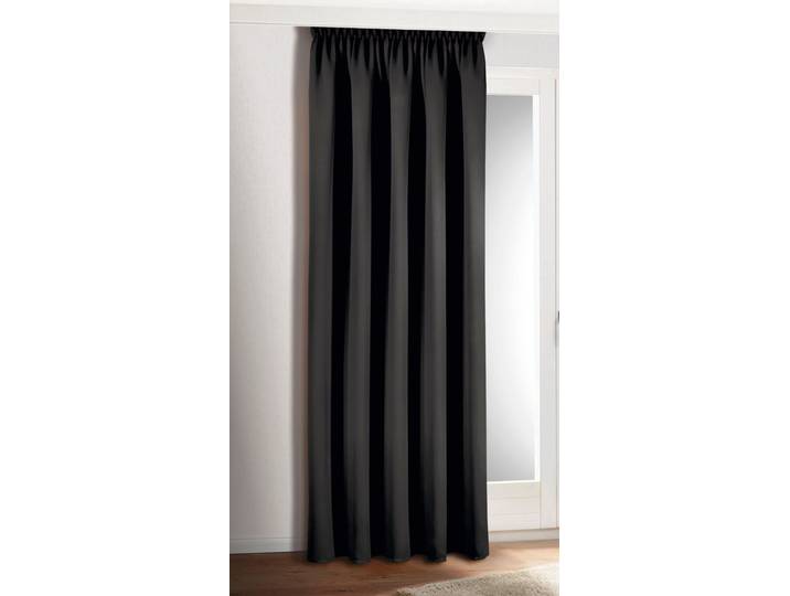 Vorhang HOMING Bernd Gr. 1, schwarz, B:140cm H:245cm, Polyester, Gardinen, Vorhang, Fertigschal