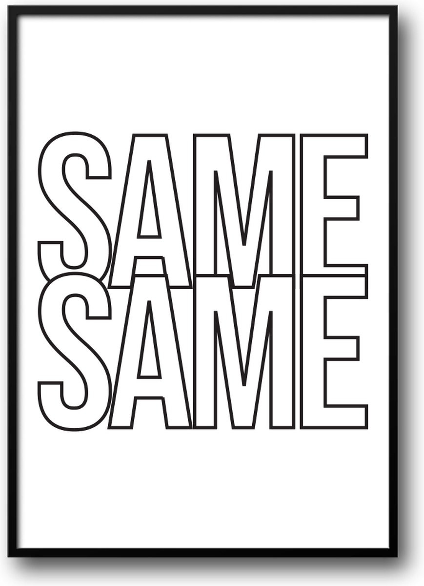 Same Same fotolijst met glas en ophangsysteem, 50 x 70 cm