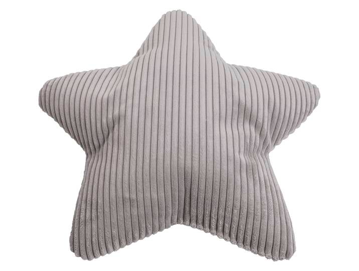 Dekokissen MAGMA HEIMTEX SHARA Sternkissen , grau, cord stern gestreift, B:55cm H:8cm L:55cm, Faserbällchen (Polyester), Polyester, Dekokissen_Sitzkissen_Kissenhüllen, Dekokissen, Kuscheliges Sternkissen mit Cord-Charme