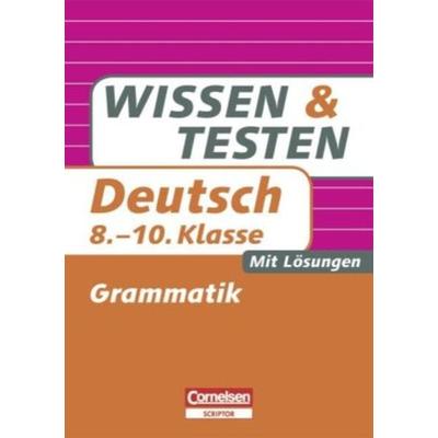 Deutsch, 8.-10. Klasse, Grammatik, Taschenbuch von Peter Kohrs, Cornelsen, 978-3-589-22766-2