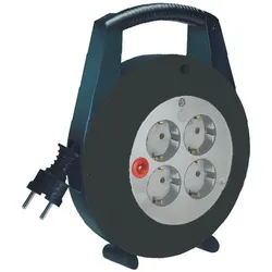 Brennenstuhl, Kabelrolle, Handkabelbox, Kabellänge 5 m, schwarz (5 m, 1.50 mm2)