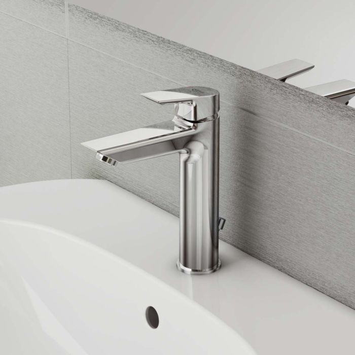 Ideal Standard Waschtischarmatur A6562AA Grande, chrom, mit Ablaufgarnitur, Niederdruck