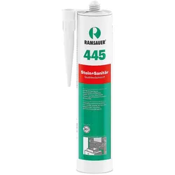 Neutralsilikon RAMSAUER 445 Stein + Sanitär [weiß] 310ml Kartusche