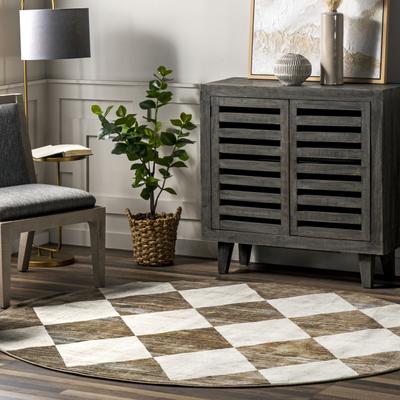 Nuloom Joseline Checkered Fringe Area Rug