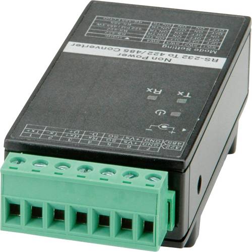 ROLINE RS232 nach RS422/485 Konverter für DIN Hutschiene, selfpowered, Konverter für RS422/RS485 Geräte an den RS232 Po