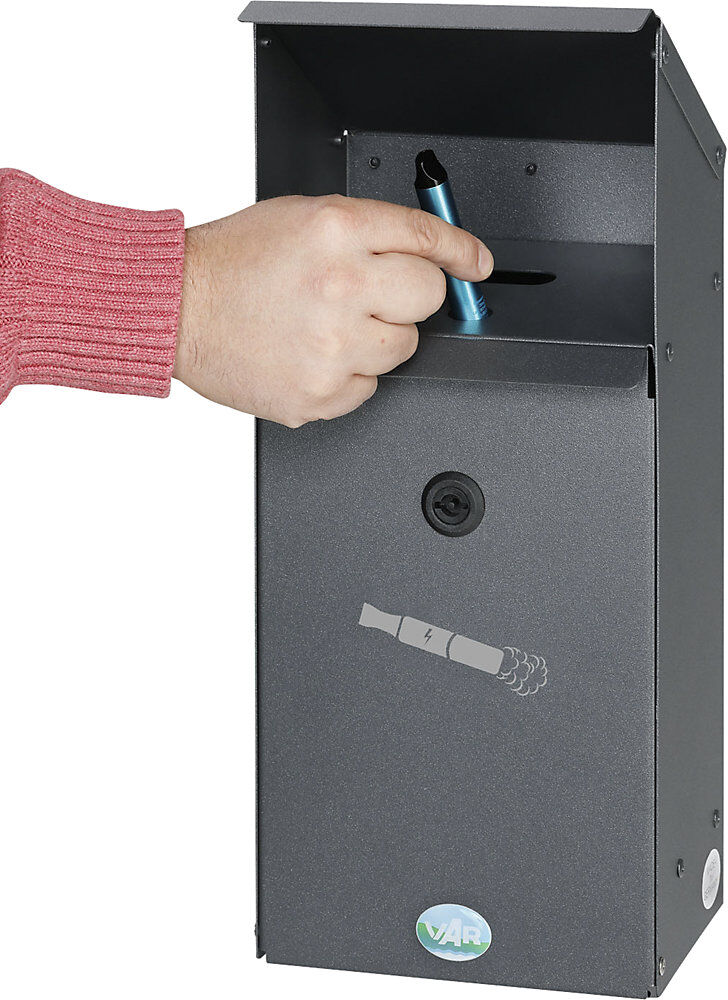 VAR Wandascher E-Zigaretten, Volumen 3,7 l, eisenglimmer