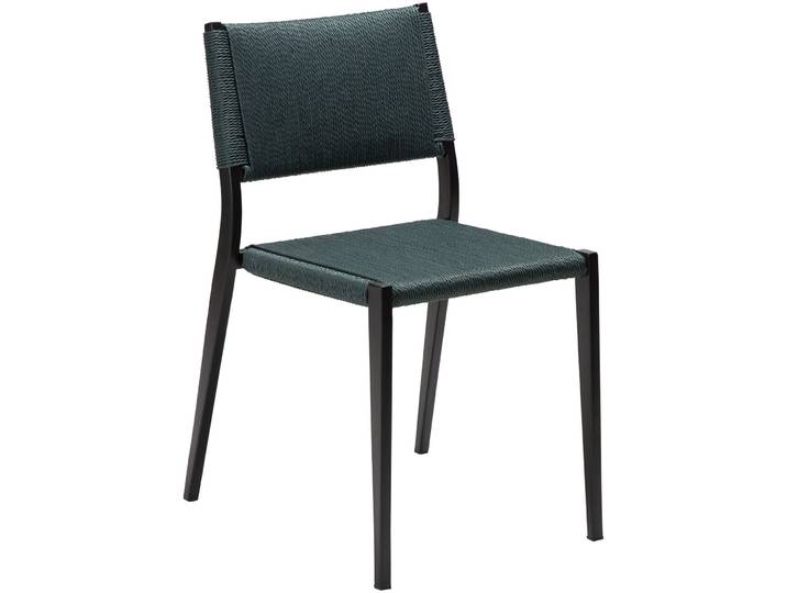 DAN-FORM Stuhl 2er-Set Loop grün/schwarz Mischgewebe